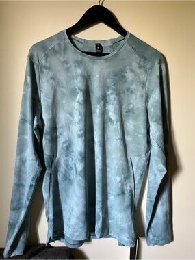 lululemon athletica Light Blue Tie-Dye Active Top